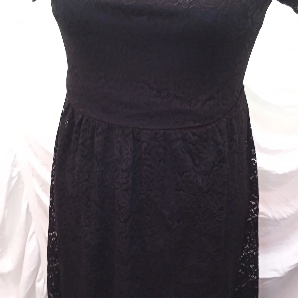Grace Karin Black Lace Midi Dress with Square Notch Neckline - Picture 2 of 9